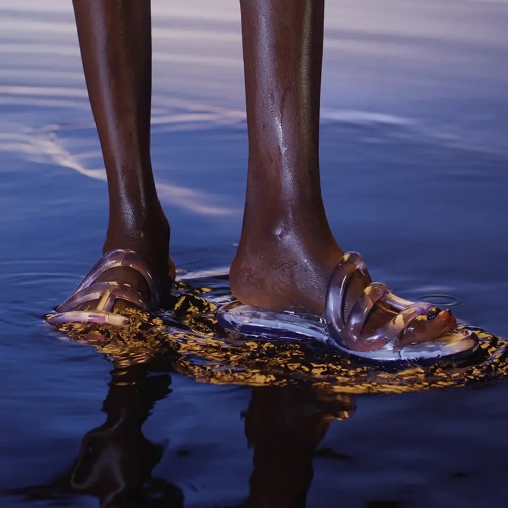 Telfar x Mellissa Jelly slide clear